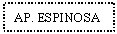 Text Box: AP. ESPINOSA