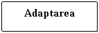Text Box: Adaptarea