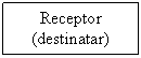 Text Box: Receptor
(destinatar)
