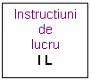 Text Box: Instructiuni
de
lucru
I L
