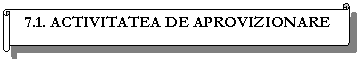 Horizontal Scroll: 7.1. ACTIVITATEA DE APROVIZIONARE