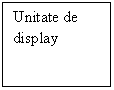 Text Box: Unitate de display
