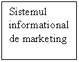 Text Box: Sistemul informational de marketing