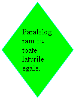 Flowchart: Decision: Paralelogram cu toate laturile  egale.