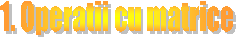 1. Operatii cu matrice