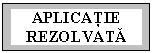 Text Box: APLICAŢIE REZOLVATĂ