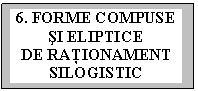Text Box: 6. FORME COMPUSE sI ELIPTICE
DE RAŢIONAMENT SILOGISTIC

