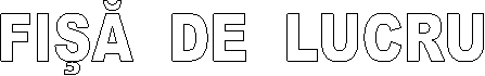 FISA DE LUCRU