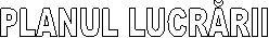PLANUL LUCRĂRII