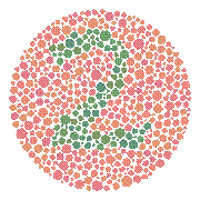 Plansa ishihara cu cifra 2