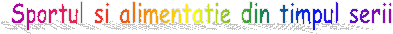 Sportul si alimentatie din timpul serii
