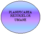 Oval: PLANIFICAREA RESURSELOR UMANE

