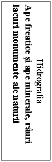 Text Box: Hidrografia
Ape freatice i ape minerale, ruri lacuri monumente ale naturii
