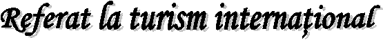 Referat la turism international