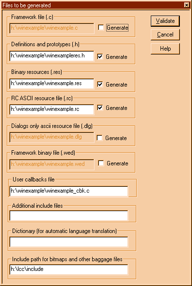 Using the graphical code generator